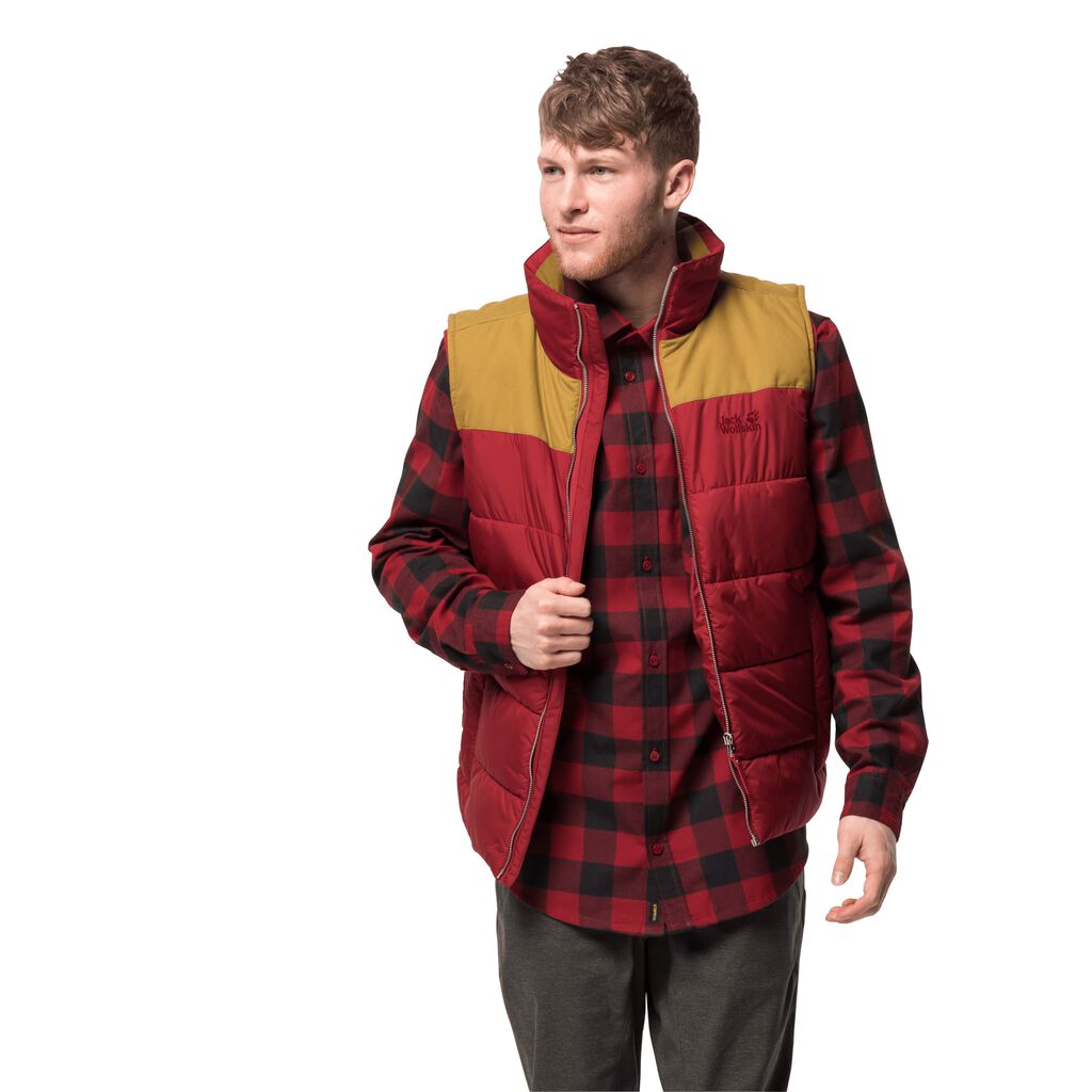 Jack Wolfskin LAKOTA Férfi Mellény Sötét Piros - VDMBYC-672